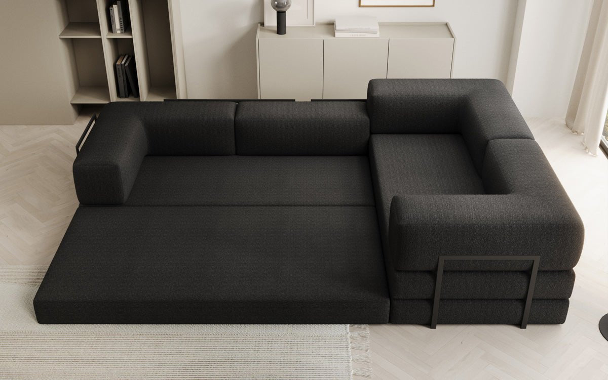 Designer Sofa Lazy L gesloten in Bouclé