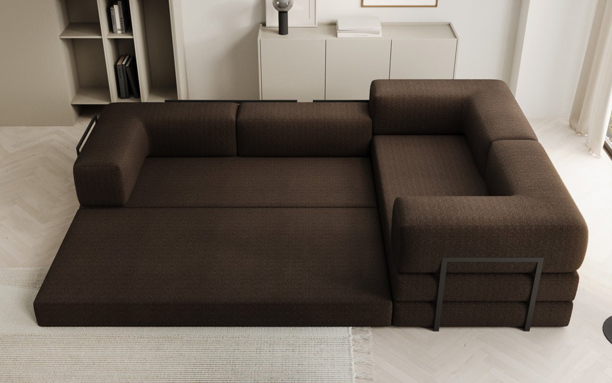 Designer Sofa Lazy L gesloten in Bouclé