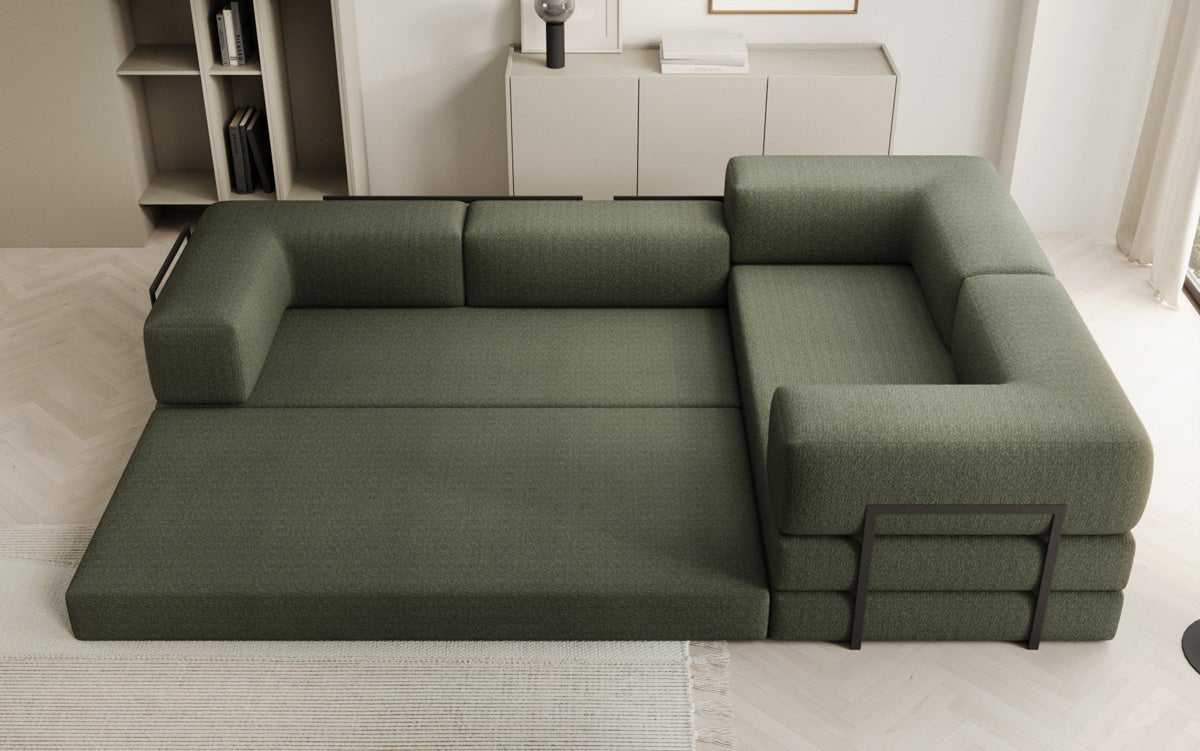 Designer Sofa Lazy L gesloten in Bouclé