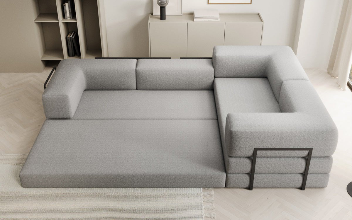 Designer Sofa Lazy L gesloten in Bouclé