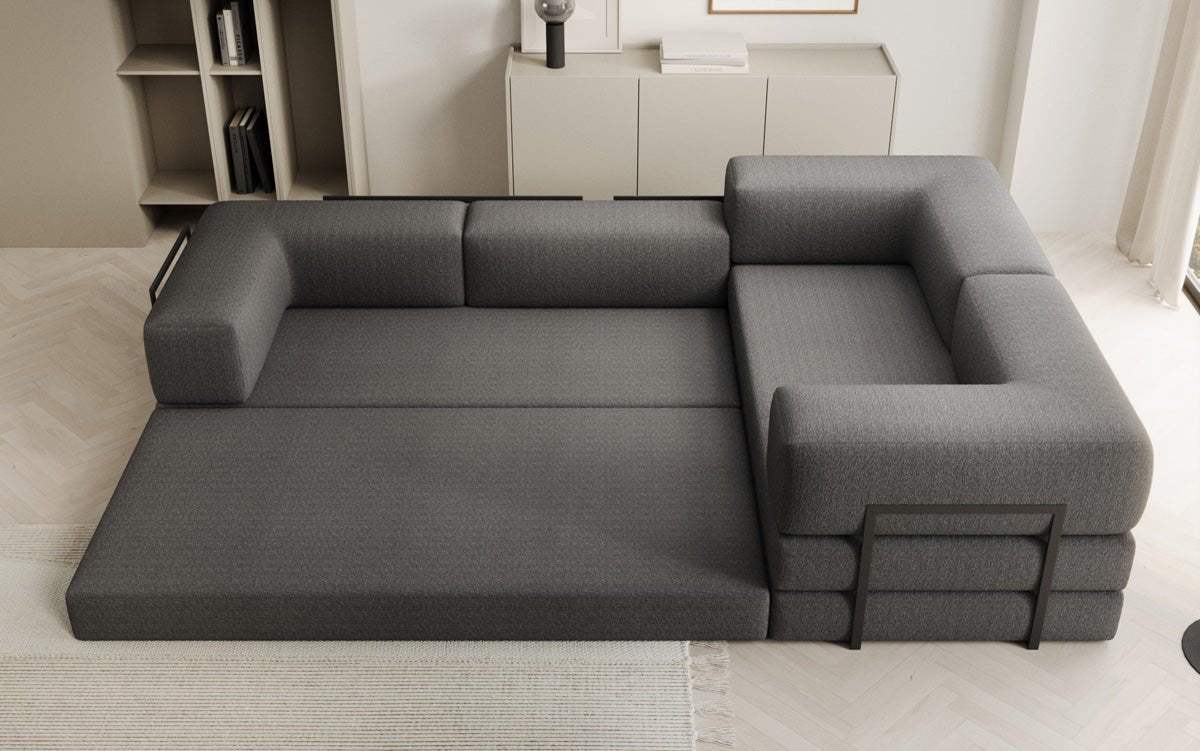 Designer Sofa Lazy L gesloten in Bouclé
