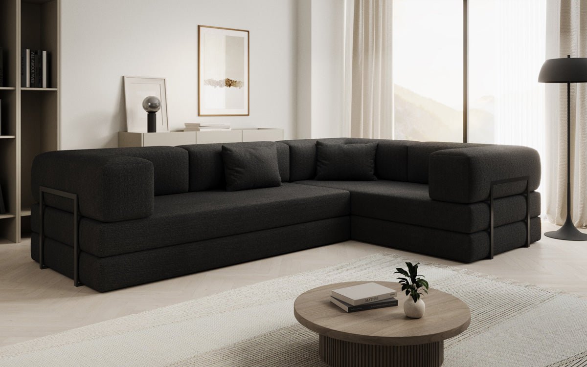 Designer Sofa Lazy L gesloten in Bouclé