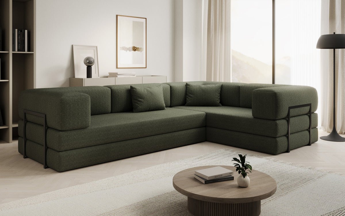 Designer Sofa Lazy L gesloten in Bouclé