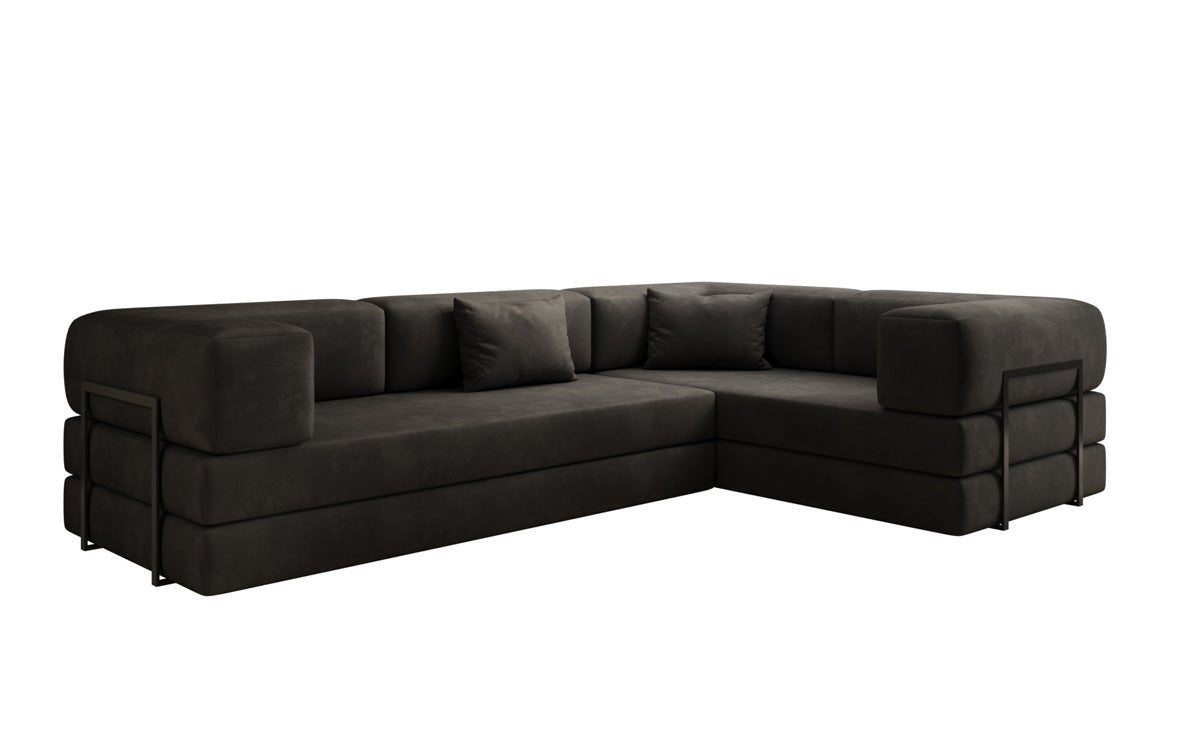 Designer Sofa Lazy L gesloten in Samt