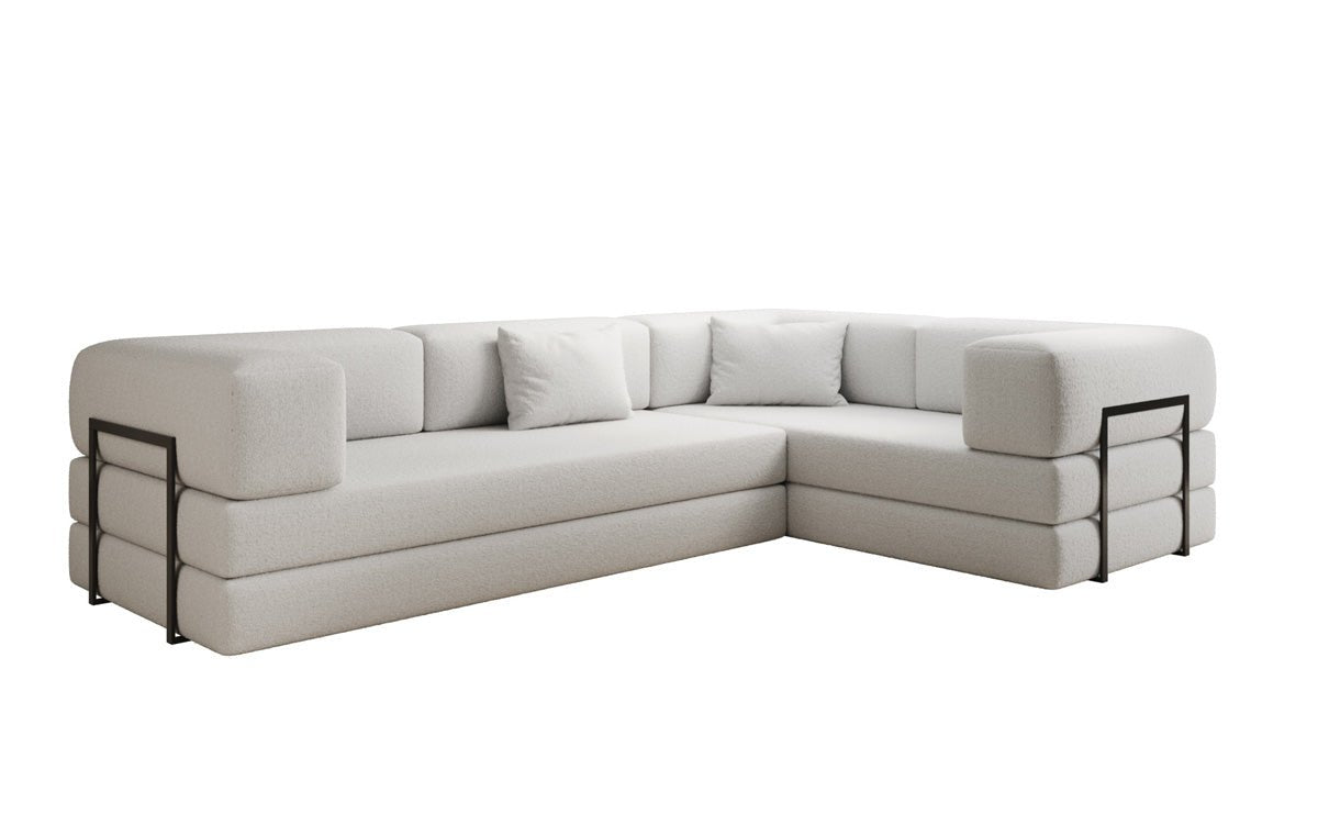 Designer Sofa Lazy L gesloten in Bouclé