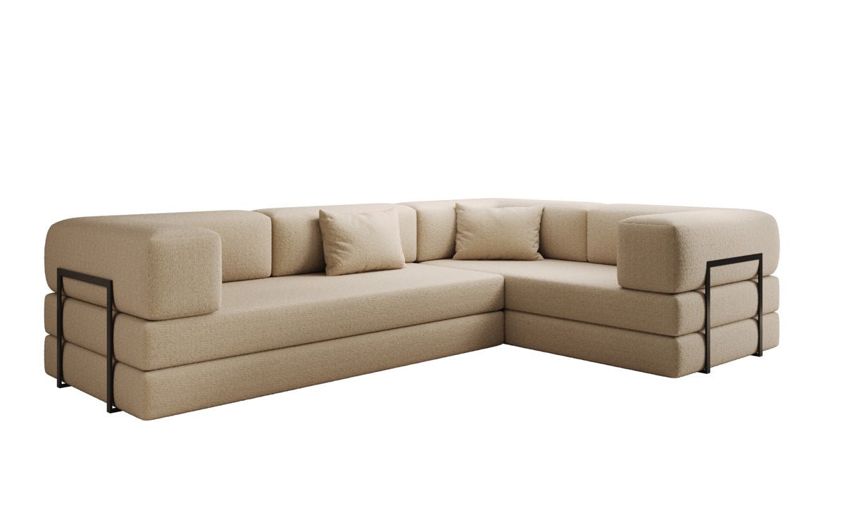 Designer Sofa Lazy L gesloten in Bouclé