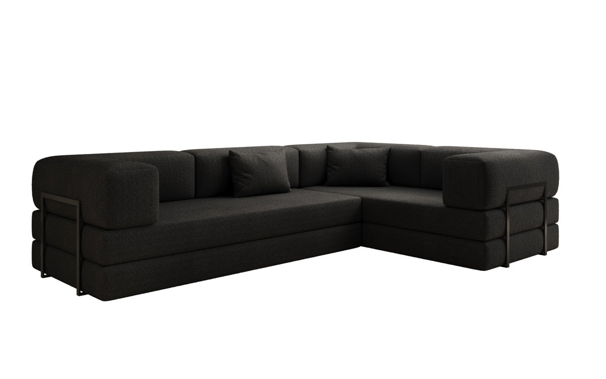 Designer Sofa Lazy L gesloten in Bouclé