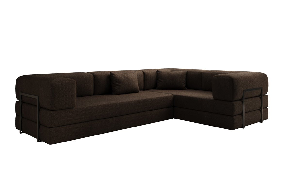Designer Sofa Lazy L gesloten in Bouclé