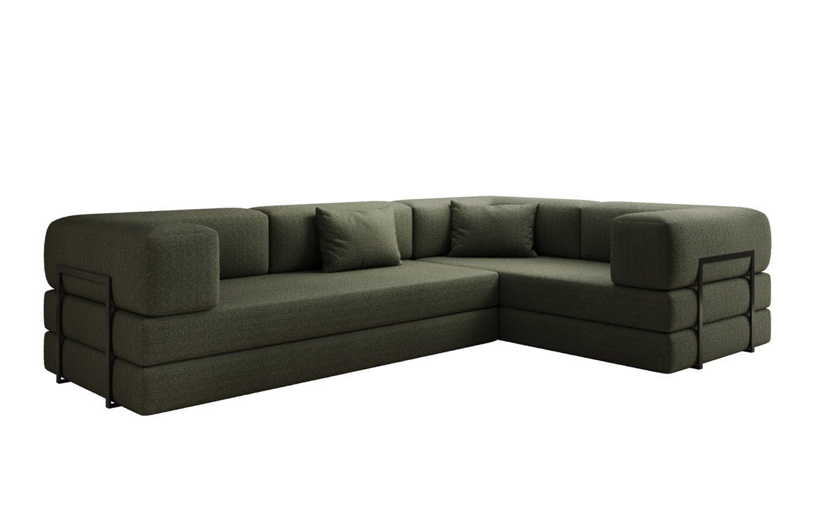 Designer Sofa Lazy L gesloten in Bouclé