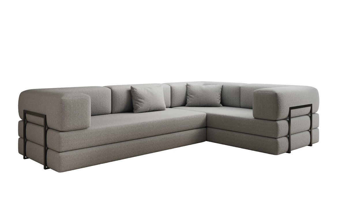 Designer Sofa Lazy L gesloten in Bouclé