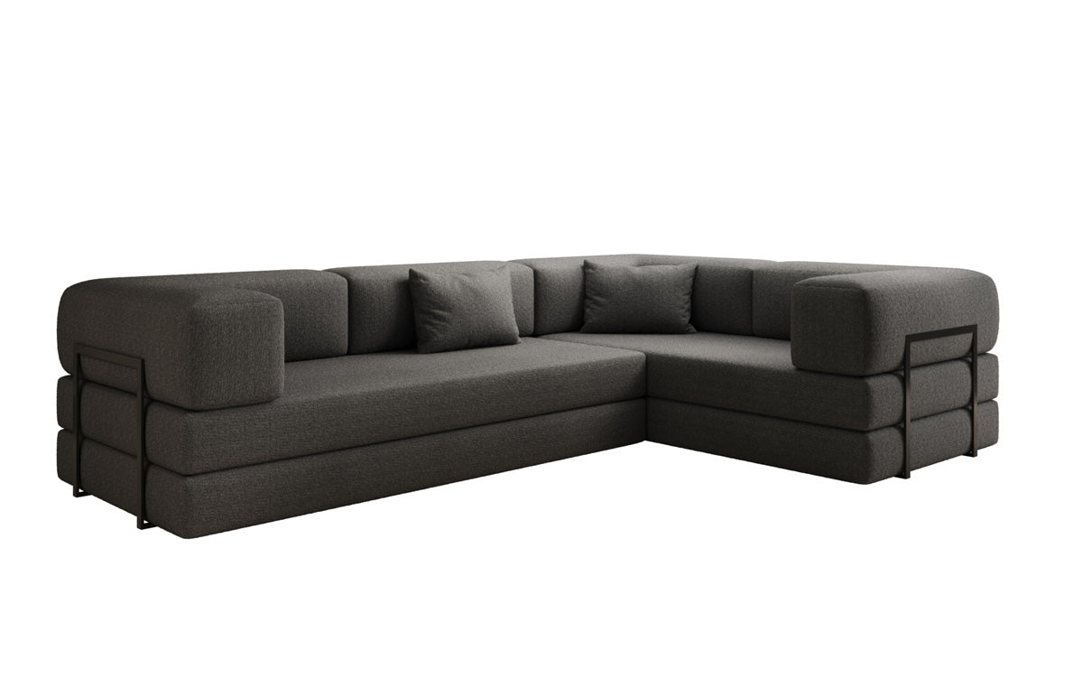 Designer Sofa Lazy L gesloten in Bouclé