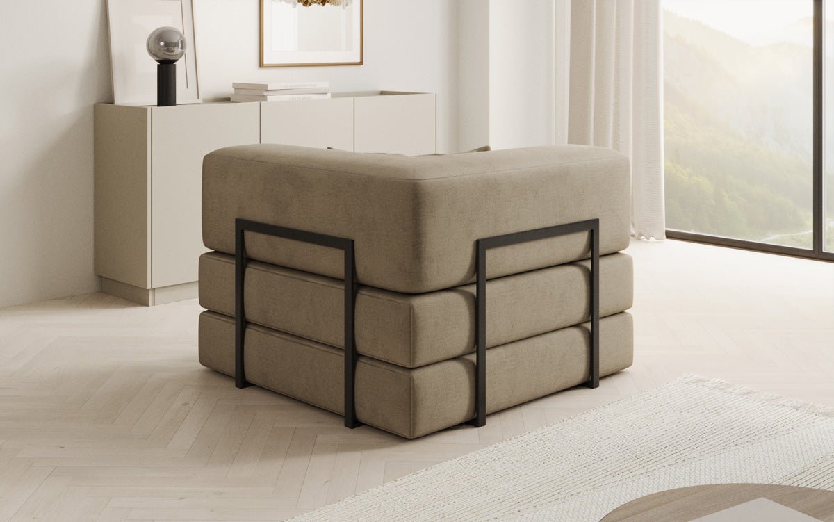 Designer Sofa-Sessel Lazy in fluweel