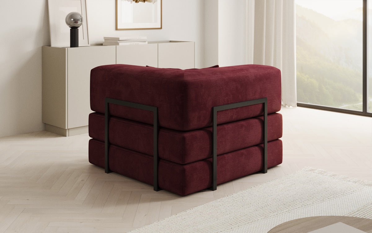 Designer Sofa-Sessel Lazy in fluweel