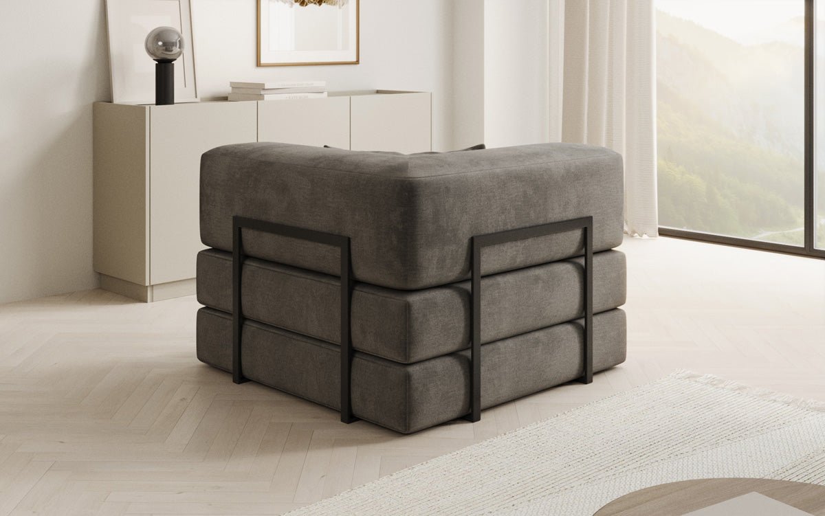 Designer Sofa-Sessel Lazy in fluweel