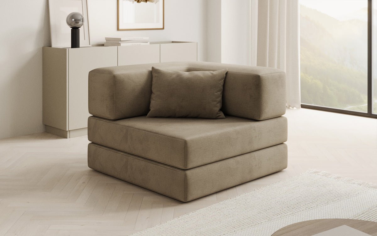 Designer Sofa-Sessel Lazy in fluweel