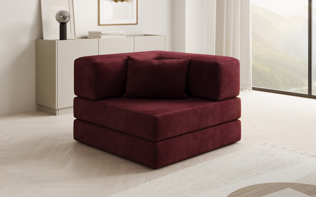 Designer Sofa-Sessel Lazy in fluweel