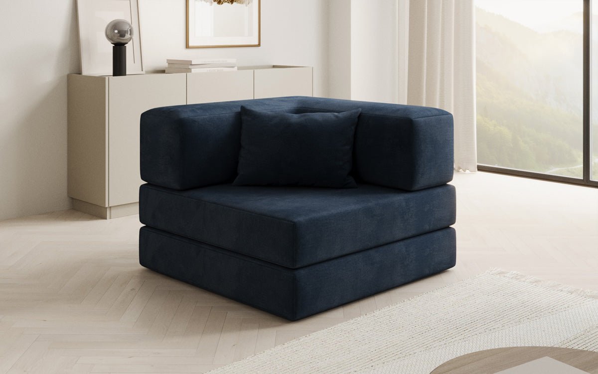 Designer Sofa-Sessel Lazy in fluweel