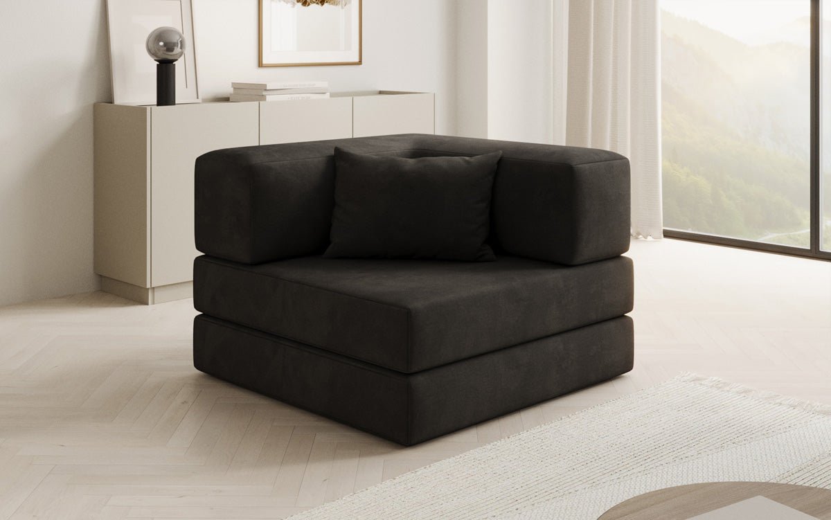Designer Sofa-Sessel Lazy in fluweel
