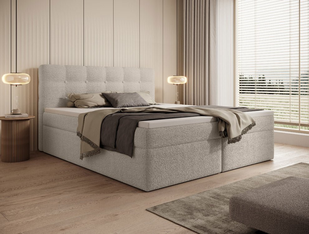Boxspringbed Faro Frotte met opbergruimte