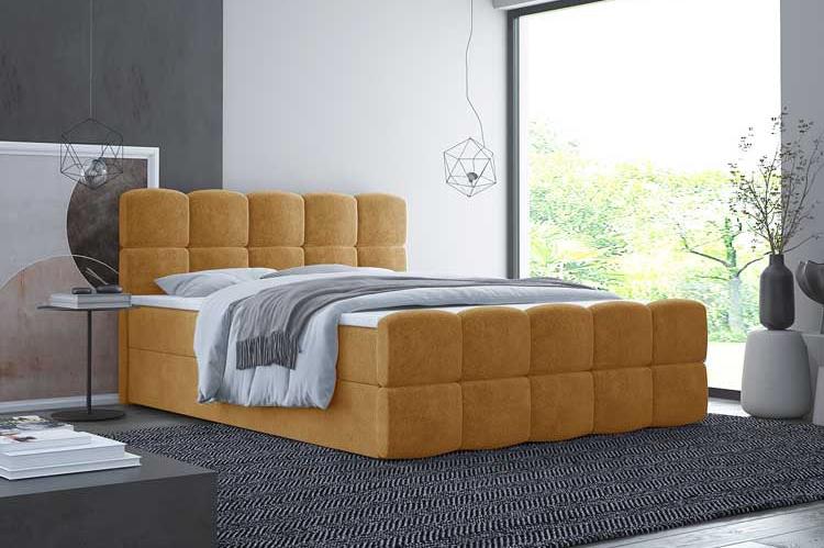 Boxspringbett Cozy Bouclé mit Stauraum - Luxusbetten24