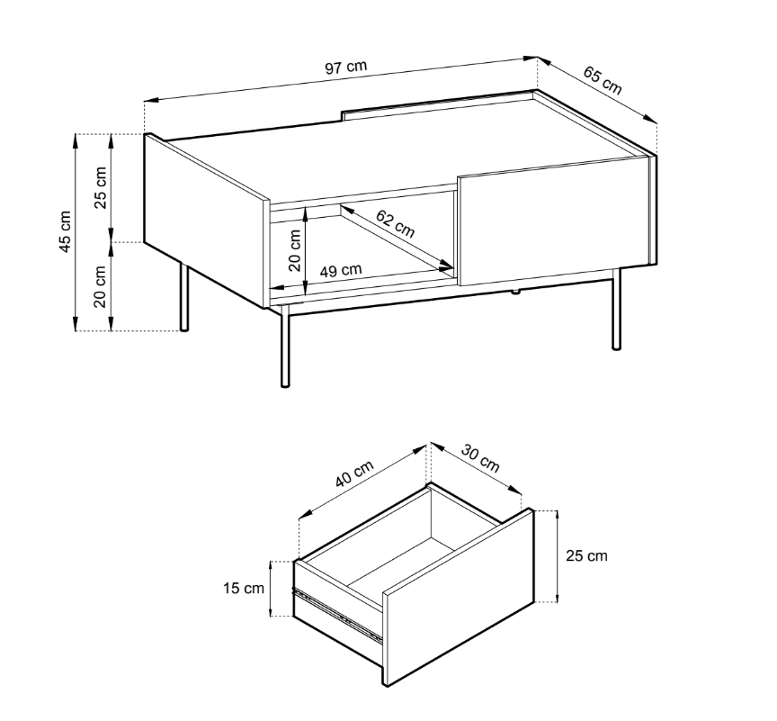 Designer Couchtisch Nero - Luxusbetten24