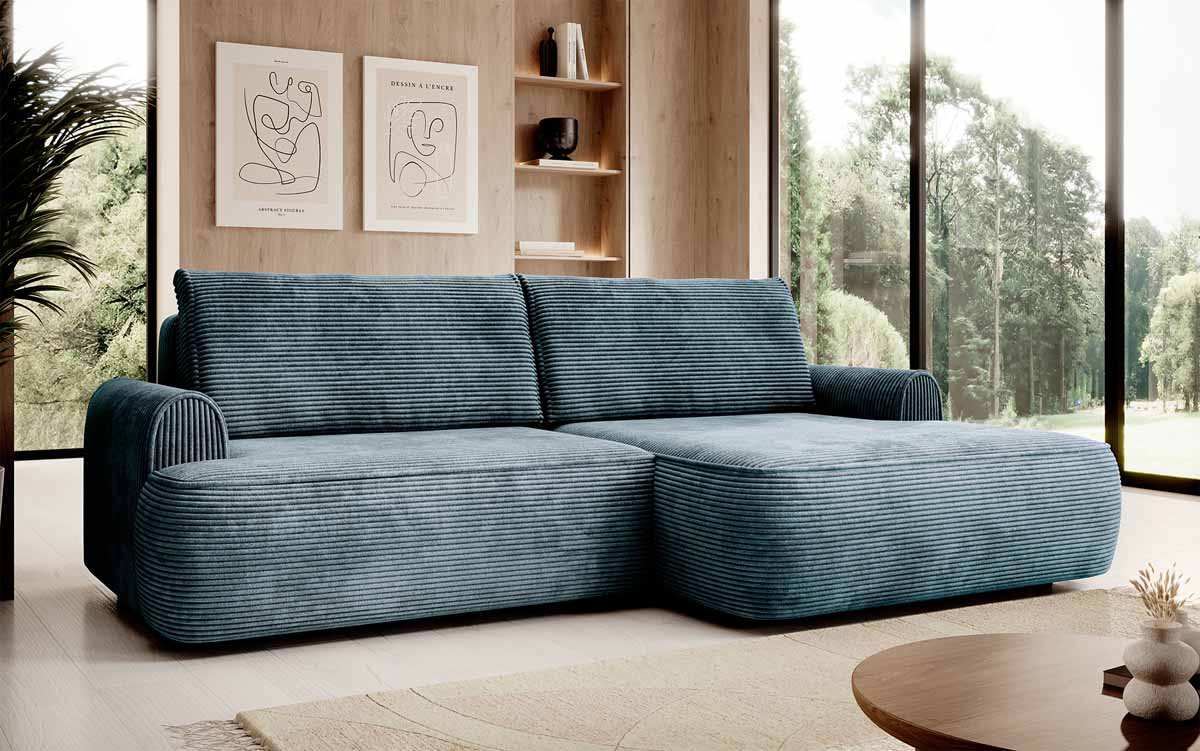 Designer Sofa Onelio mit Stauraum und Schlaffunktion - Luxusbetten24