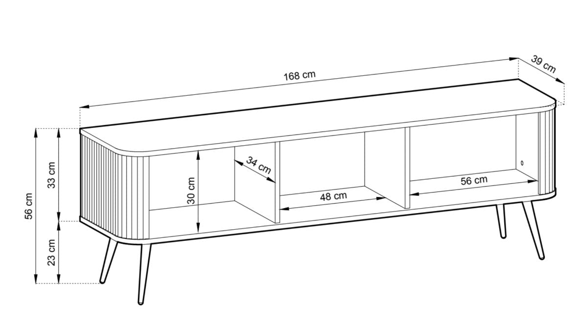 Designer TV Lowboard Zelo - Luxusbetten24