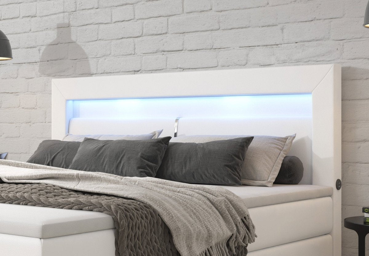 OUTLET - Boxspringbett Repos mit LED und USB - Luxusbetten24