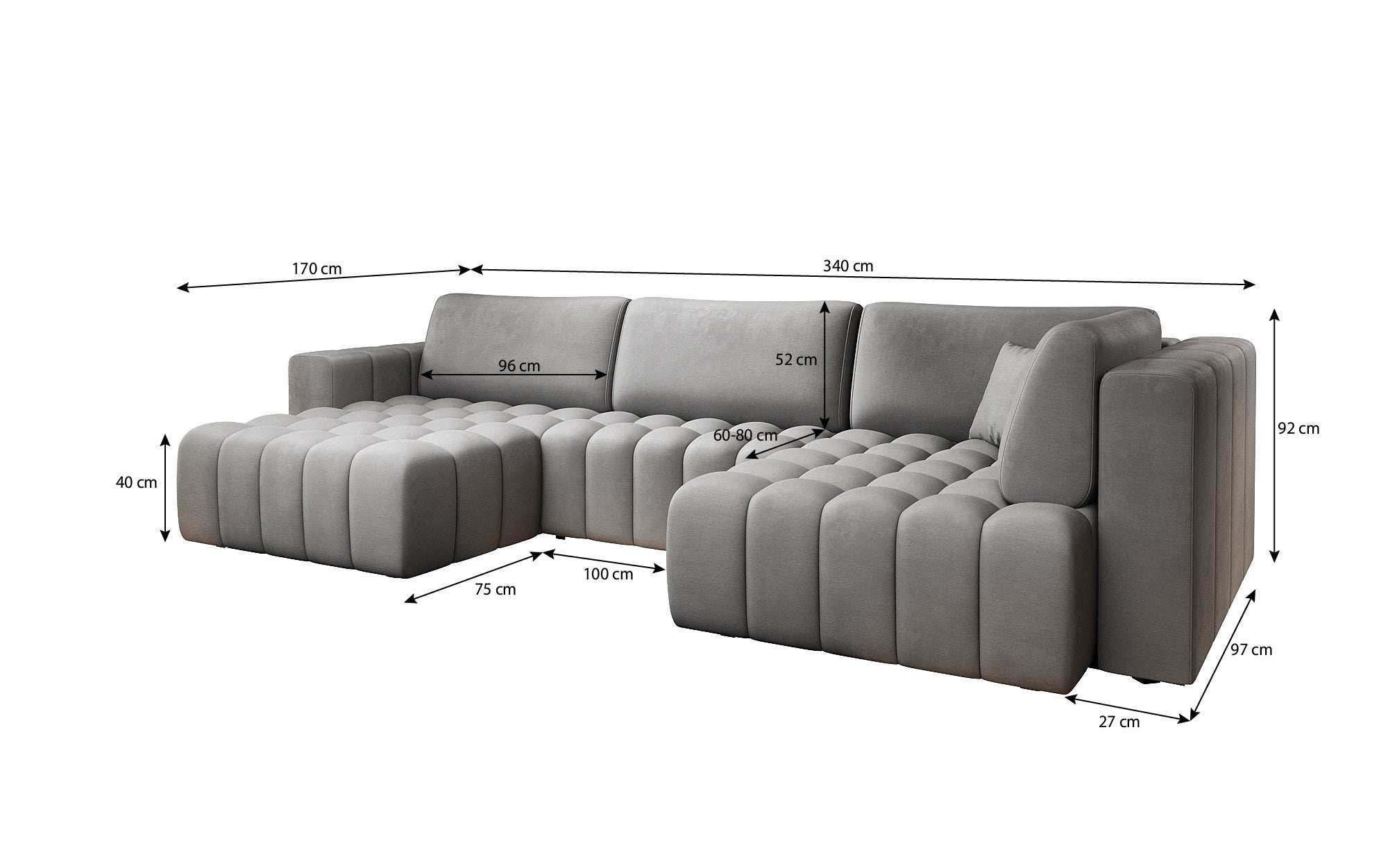 Designer Sofa Carla mit Schlaffunktion