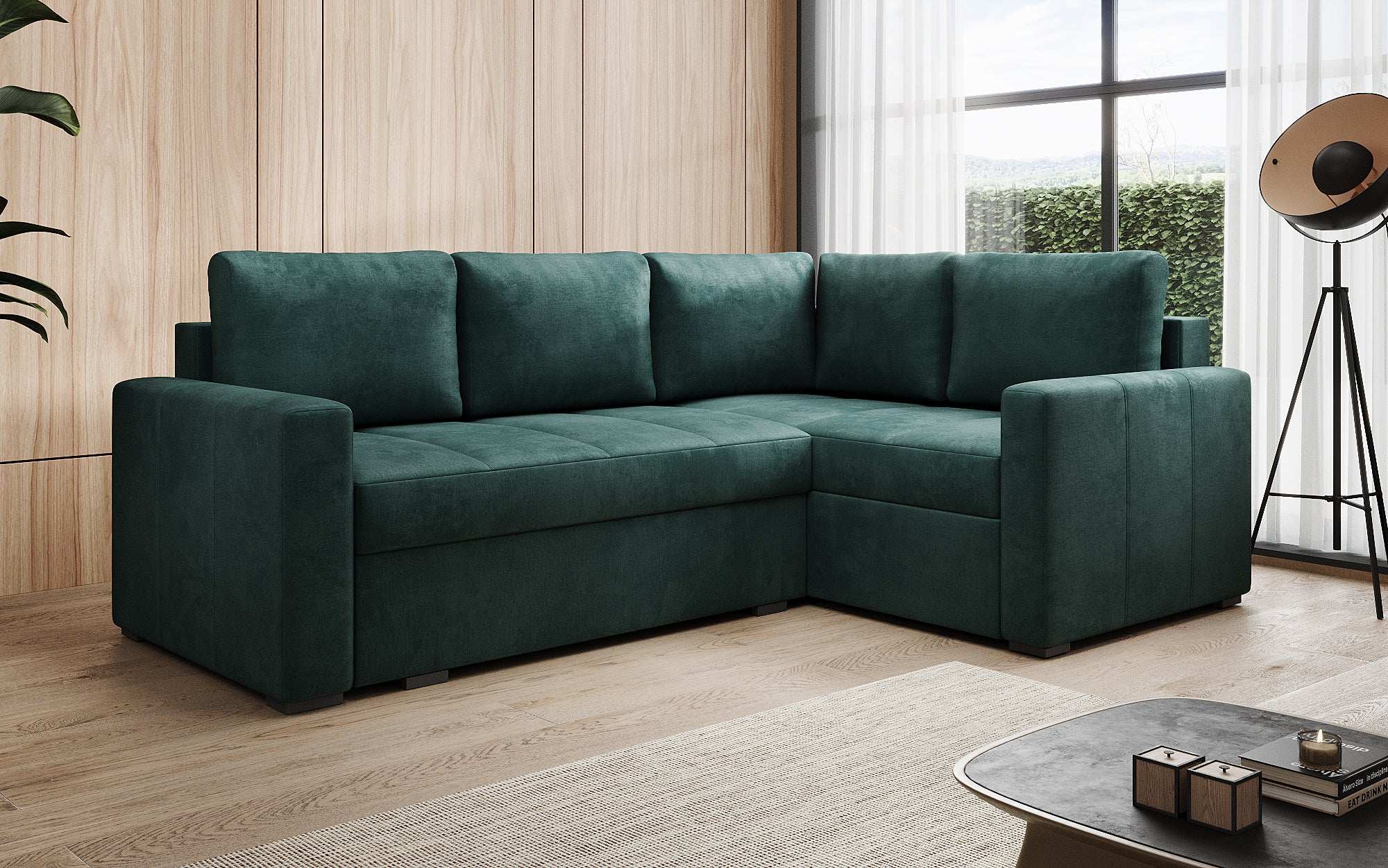 Designer Sofa Cortino mit Schlaffunktion und Stauraum