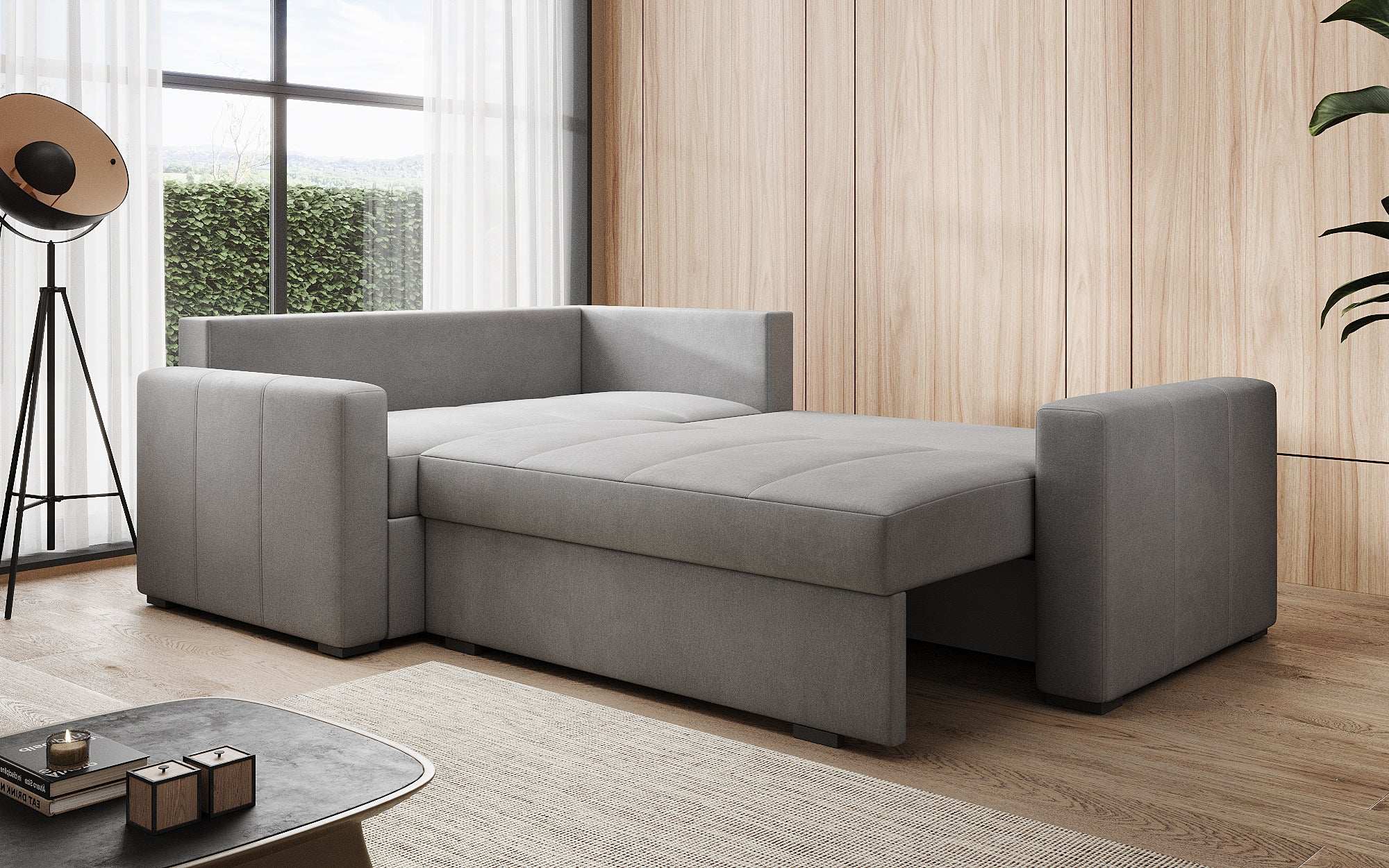 Designer Sofa Cortino mit Schlaffunktion und Stauraum