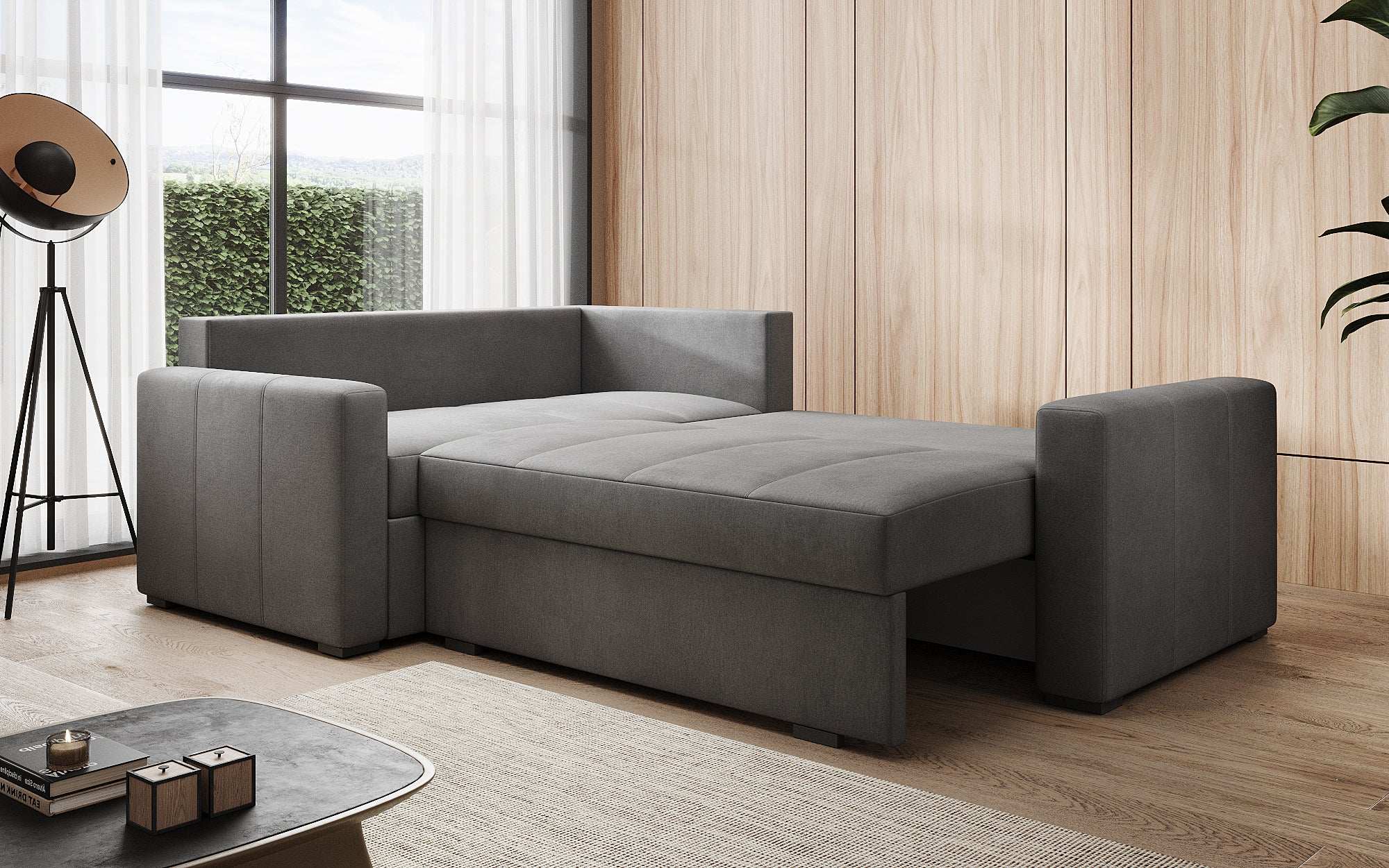 Designer Sofa Cortino mit Schlaffunktion und Stauraum