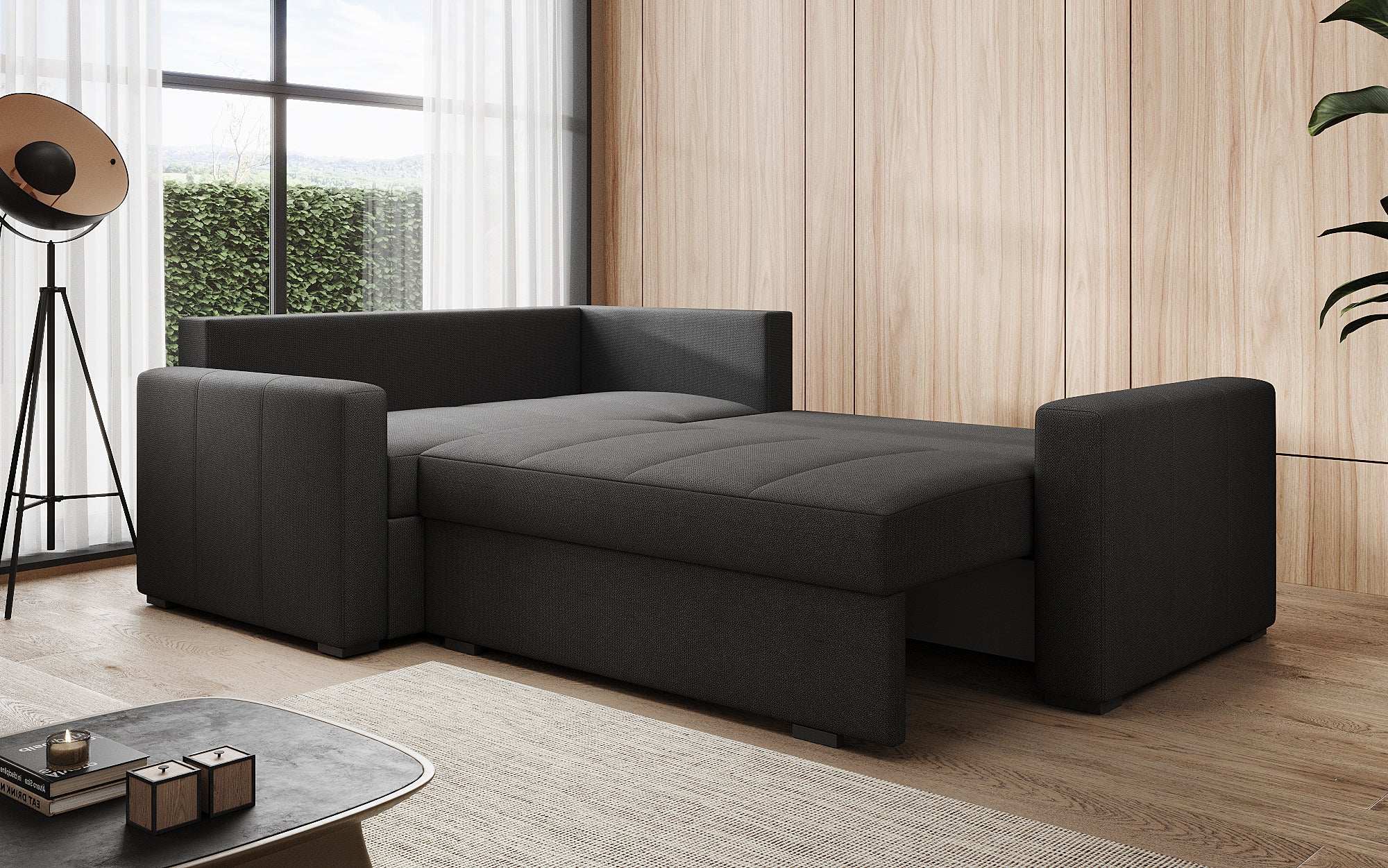 Designer Sofa Cortino mit Schlaffunktion und Stauraum