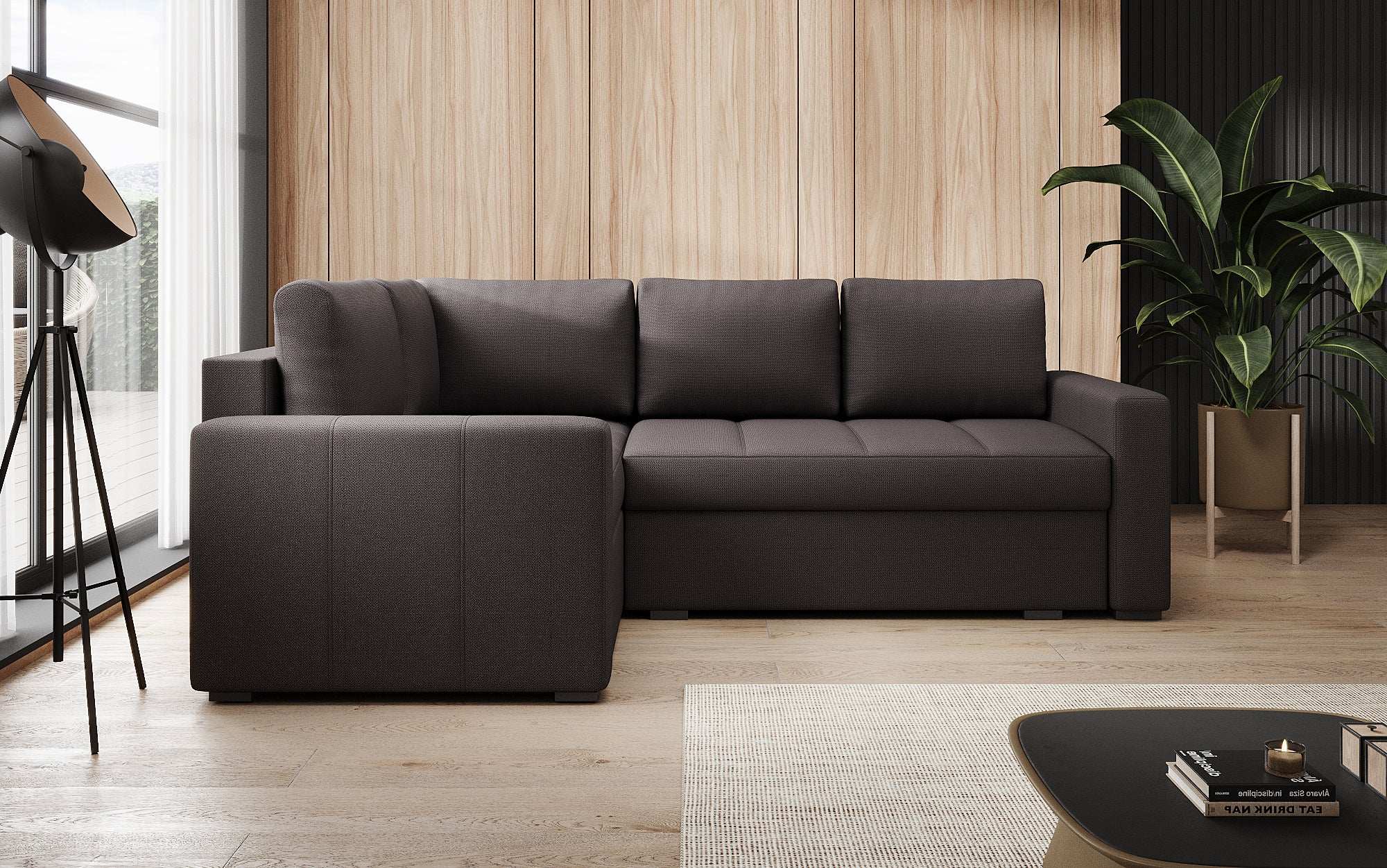 Designer Sofa Cortino mit Schlaffunktion und Stauraum