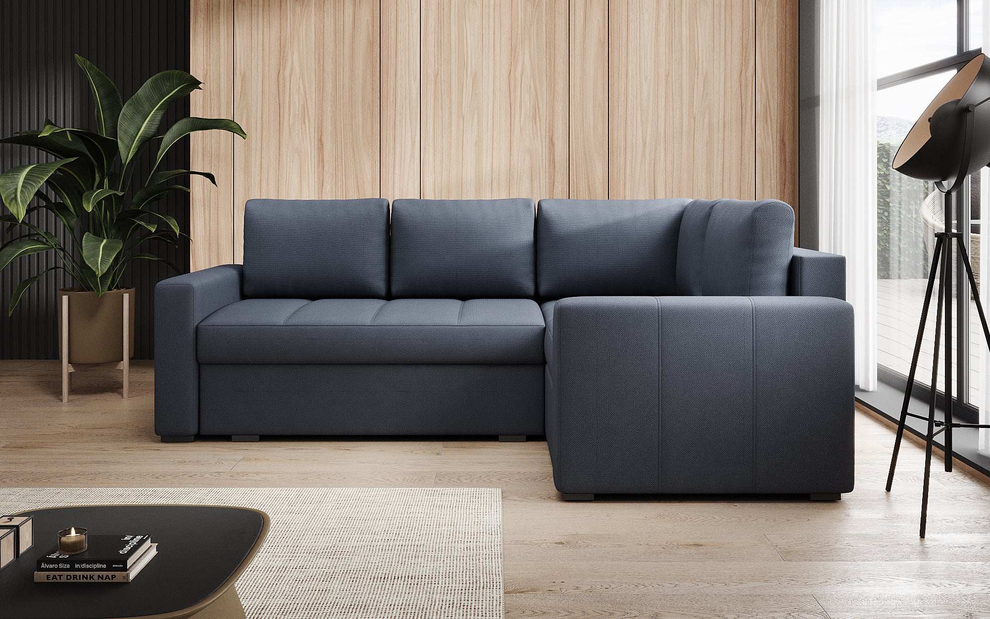 Designer Sofa Cortino mit Schlaffunktion und Stauraum