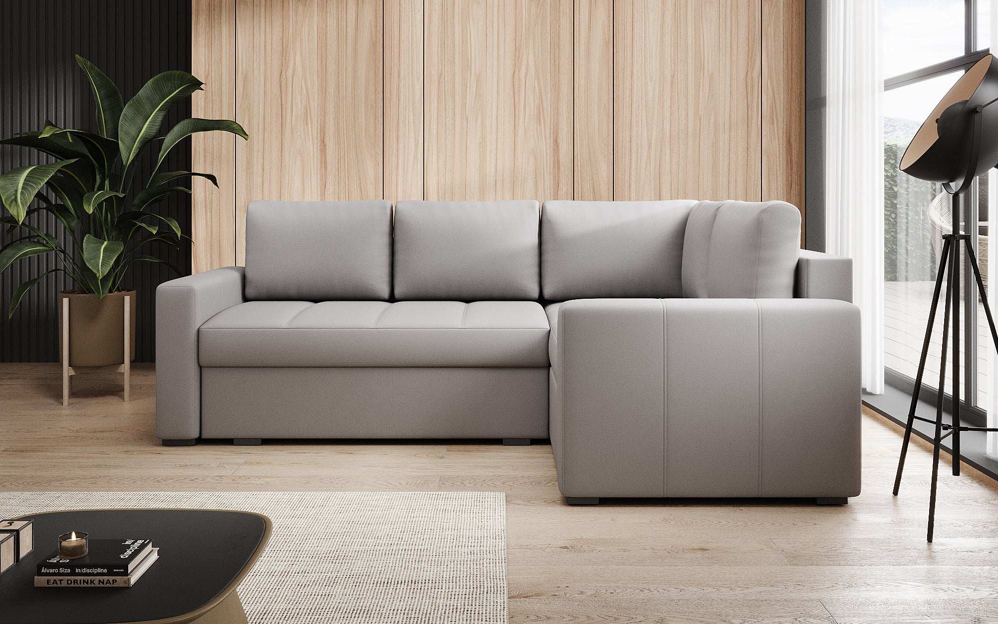 Designer Sofa Cortino mit Schlaffunktion und Stauraum