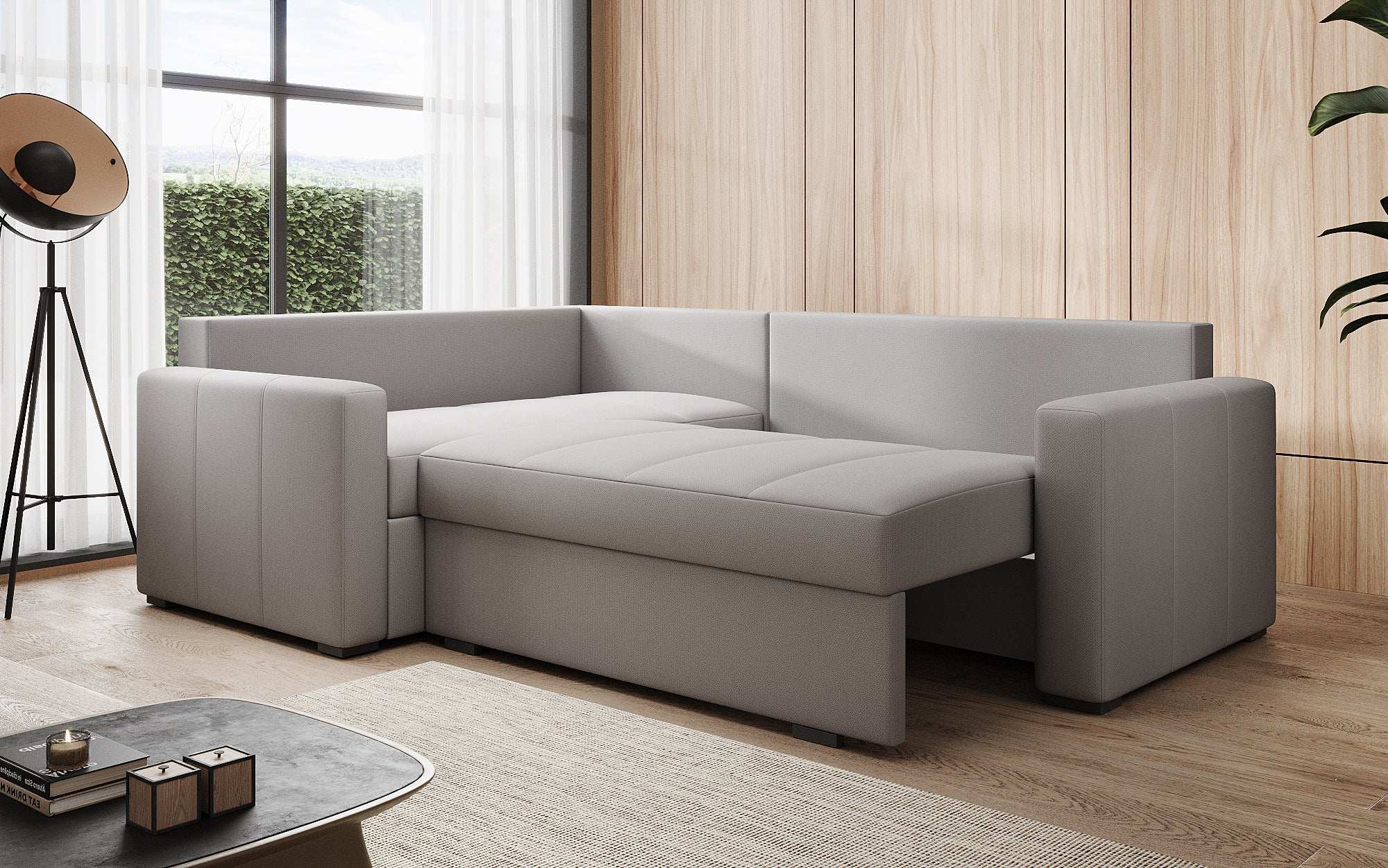 Designer Sofa Cortino mit Schlaffunktion und Stauraum