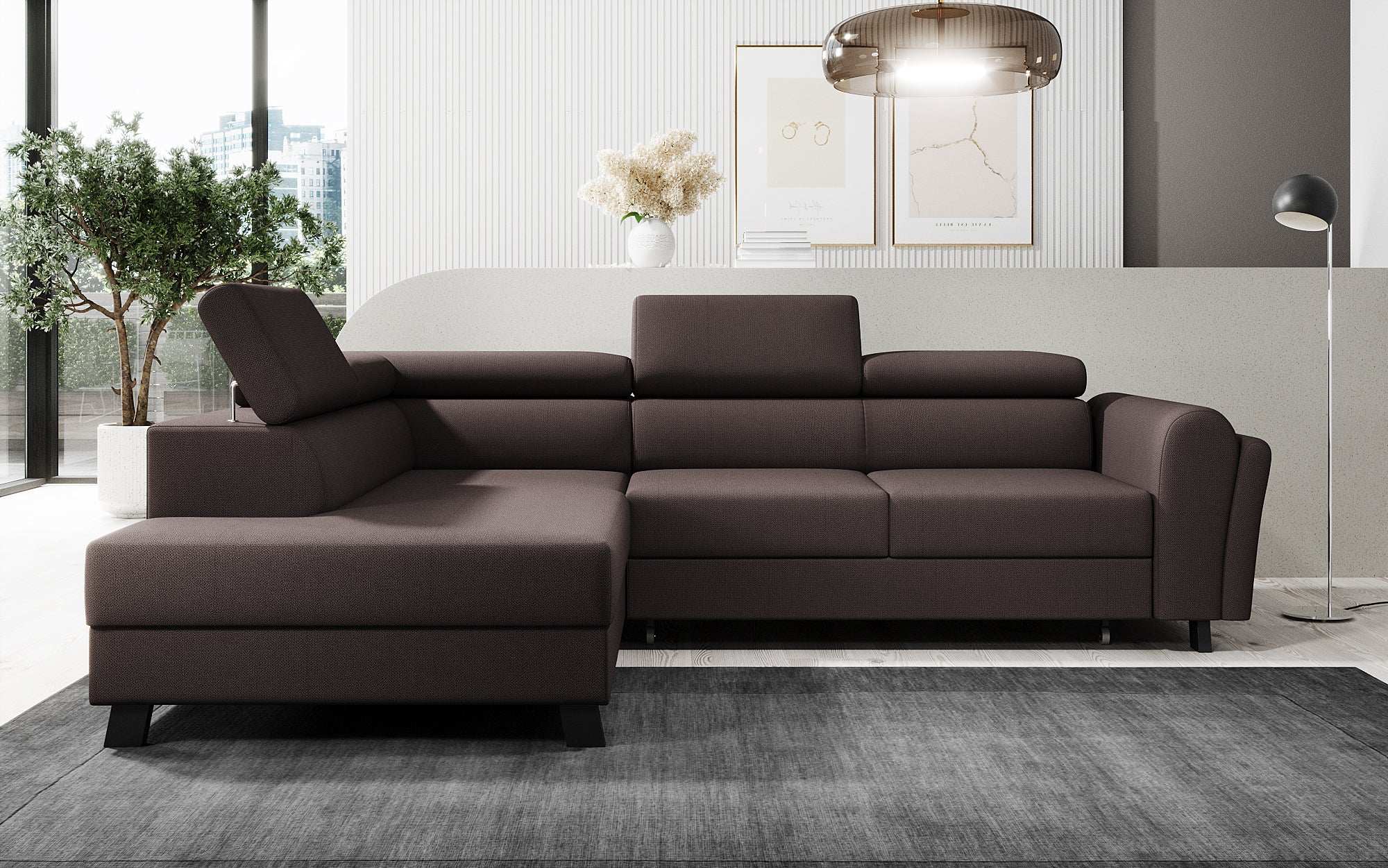 Designer Sofa Kira mit Schlaf- und Klappfunktion