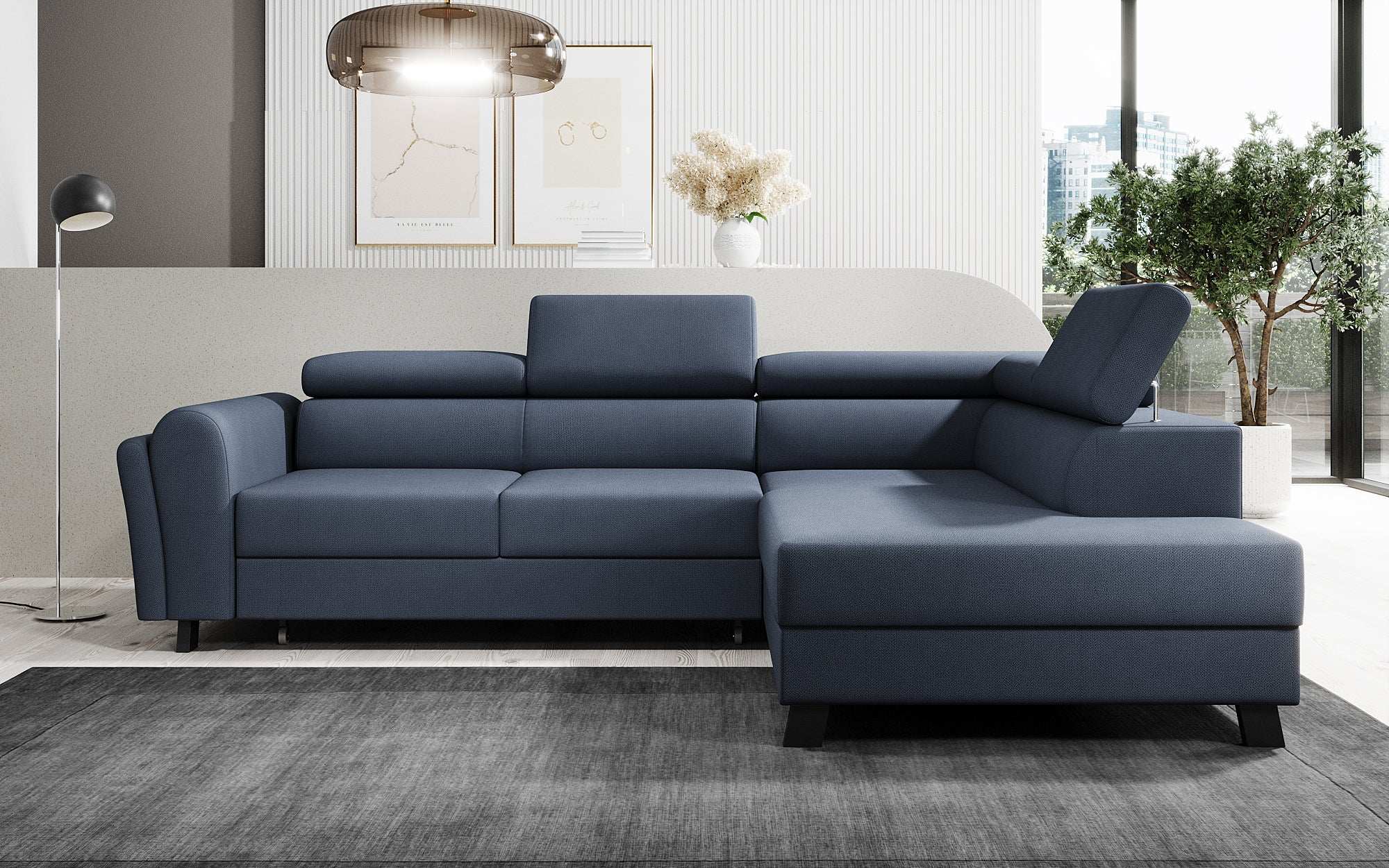 Designer Sofa Kira mit Schlaf- und Klappfunktion