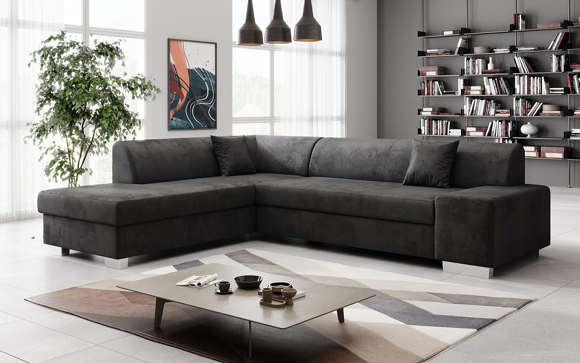 Designer Sofa Pina mit Schlaf- und Klappfunktion