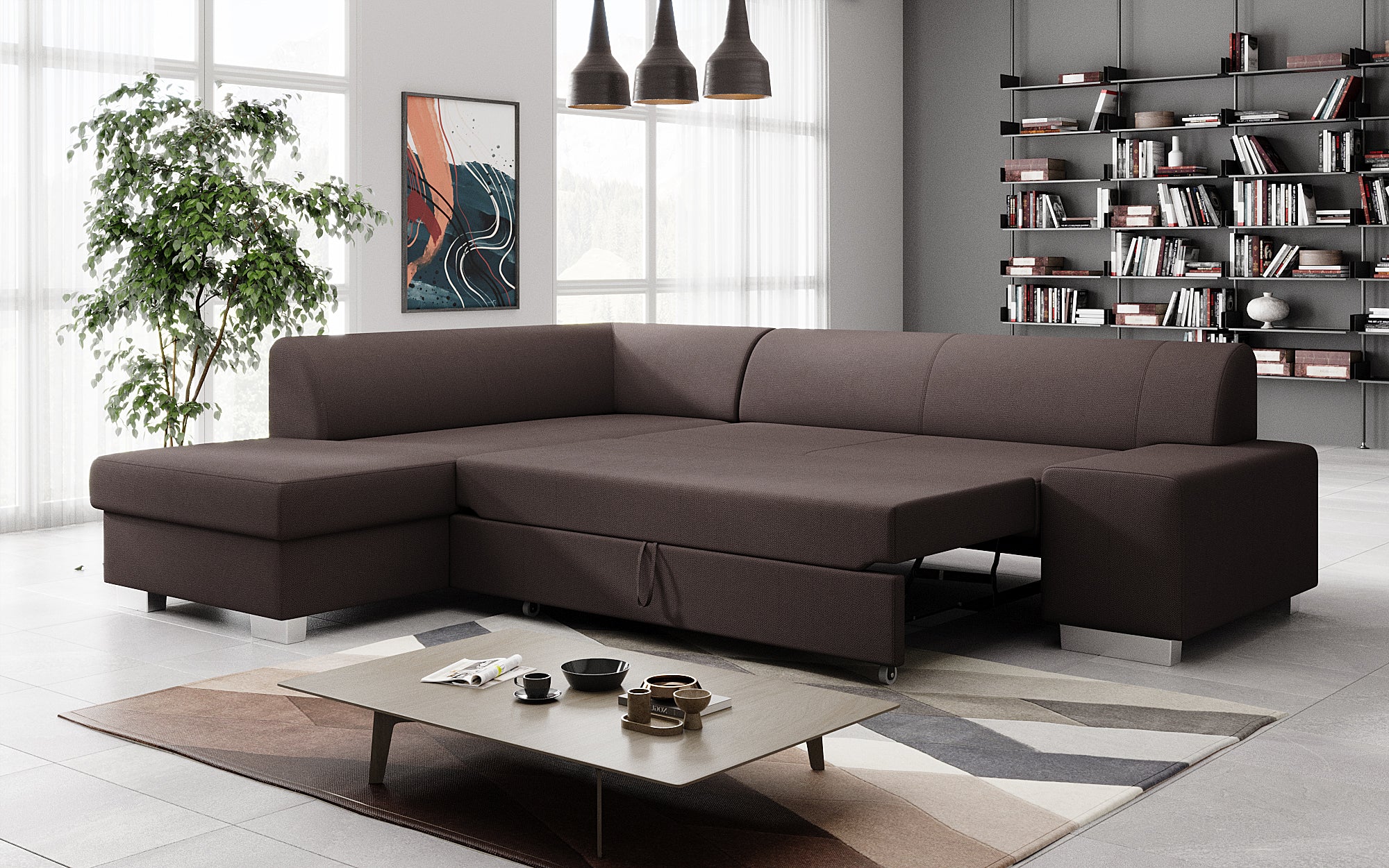 Designer Sofa Pina mit Schlaf- und Klappfunktion