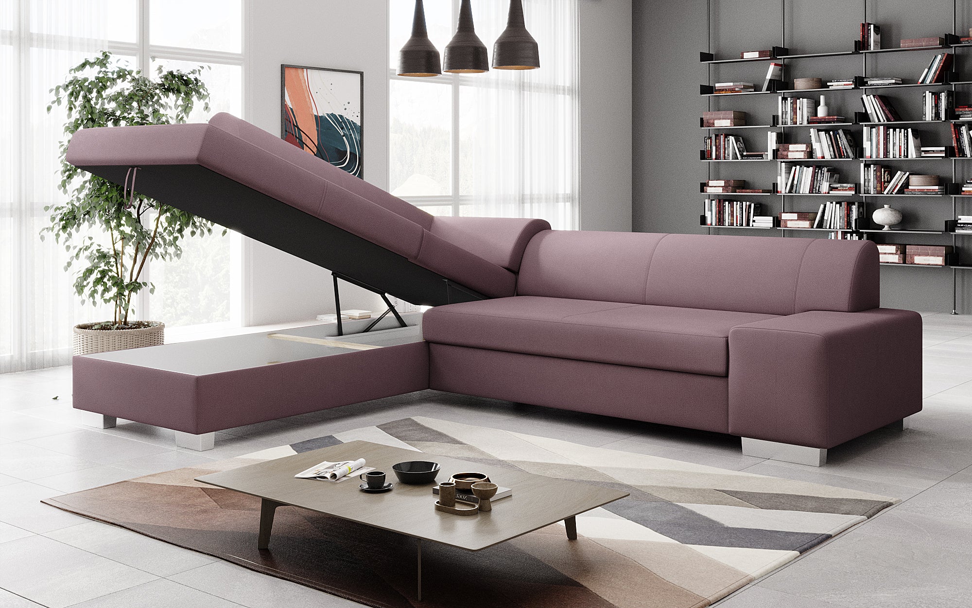 Designer Sofa Pina mit Schlaf- und Klappfunktion