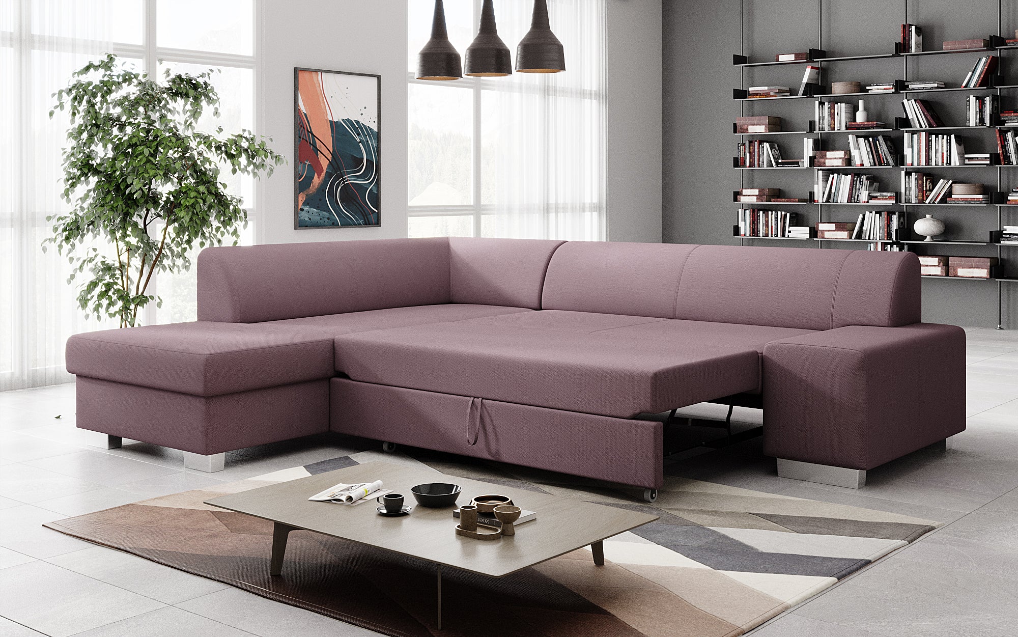 Designer Sofa Pina mit Schlaf- und Klappfunktion