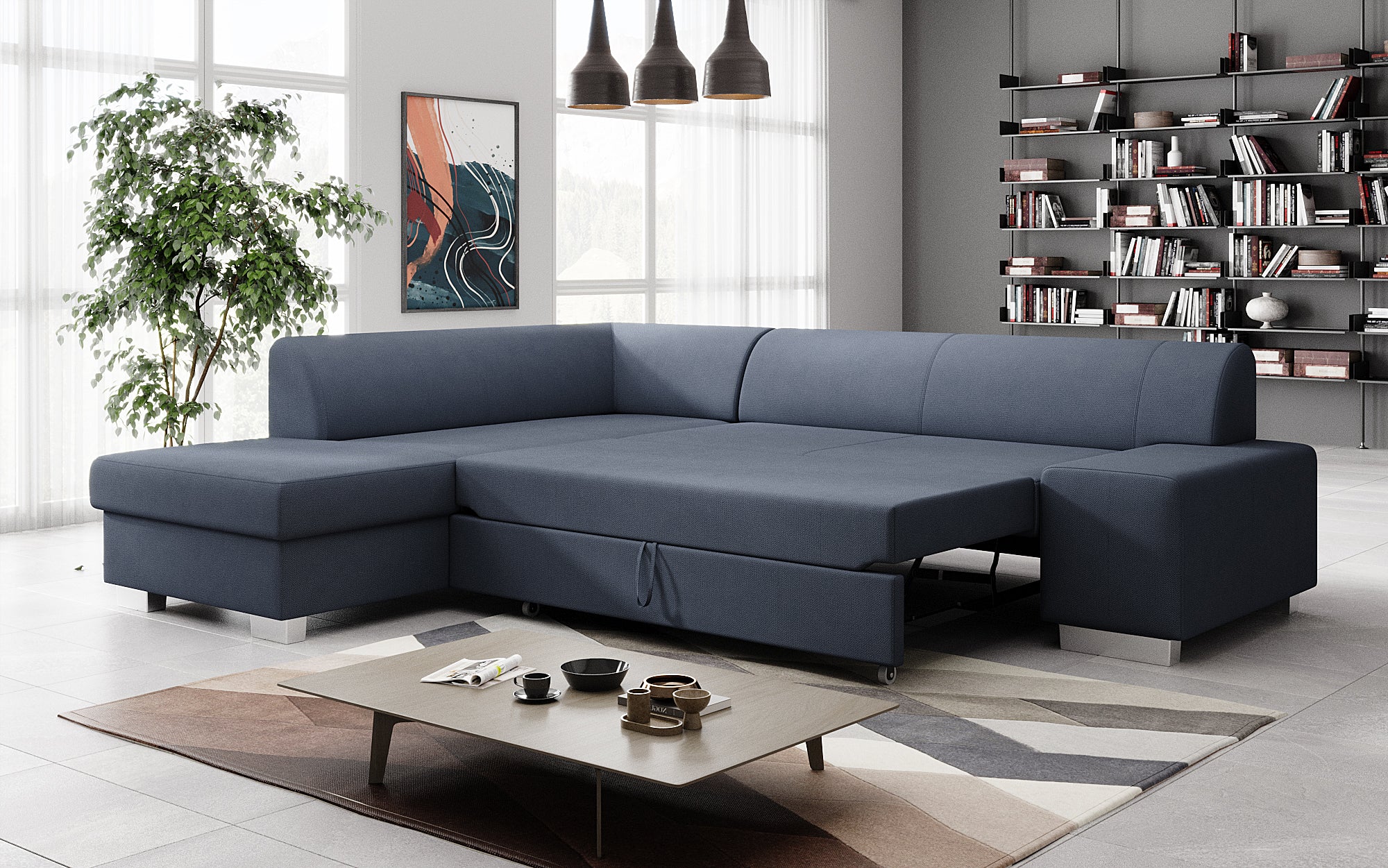 Designer Sofa Pina mit Schlaf- und Klappfunktion