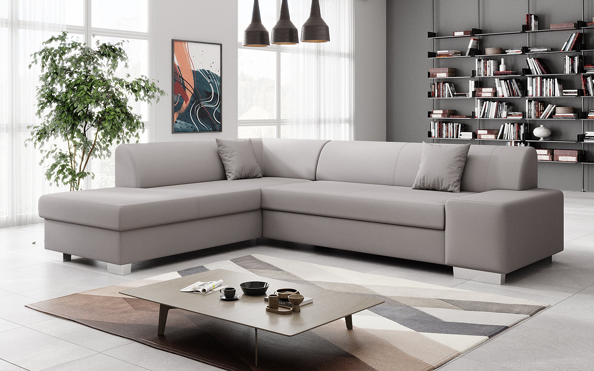 Designer Sofa Pina mit Schlaf- und Klappfunktion