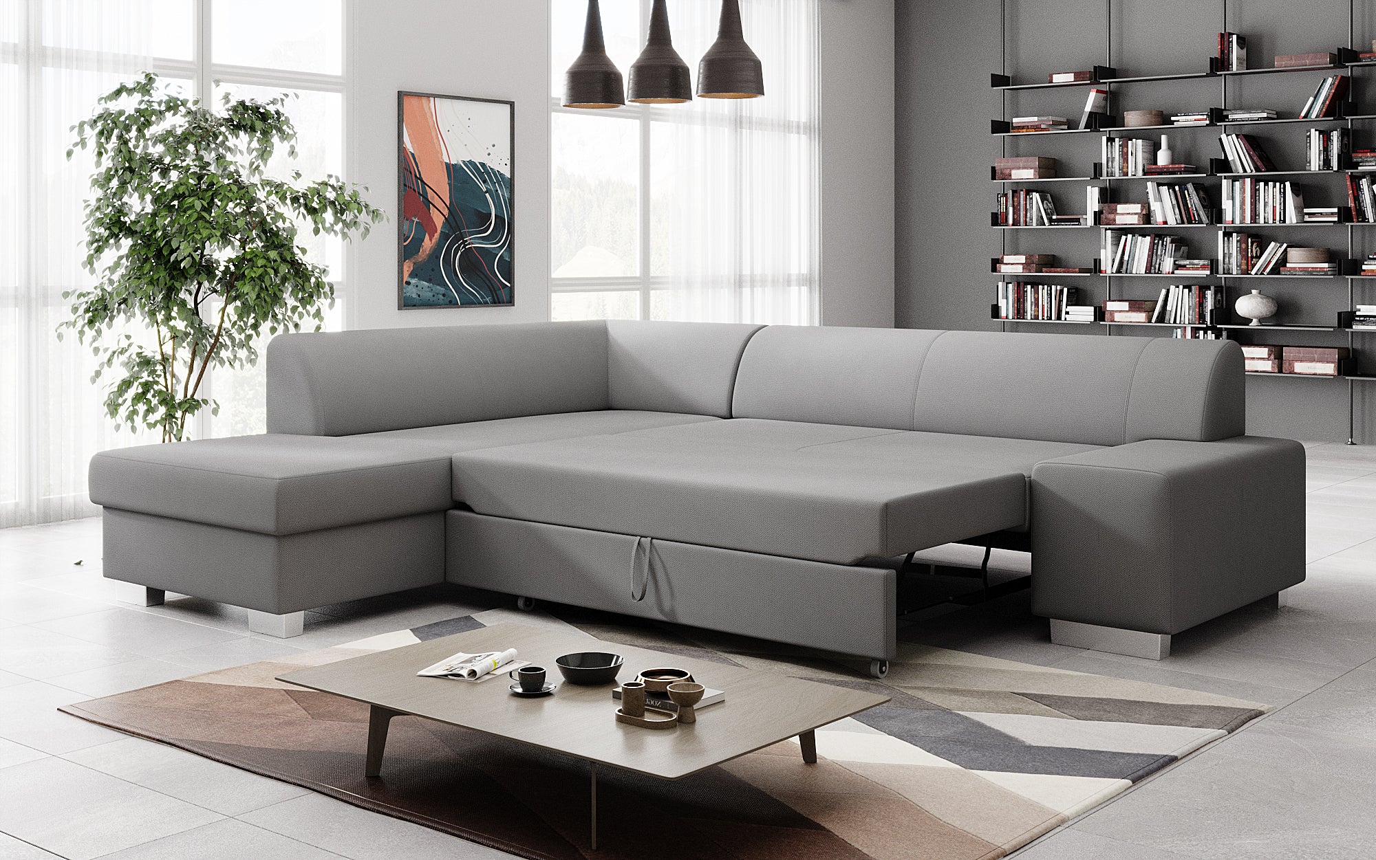 Designer Sofa Pina mit Schlaf- und Klappfunktion