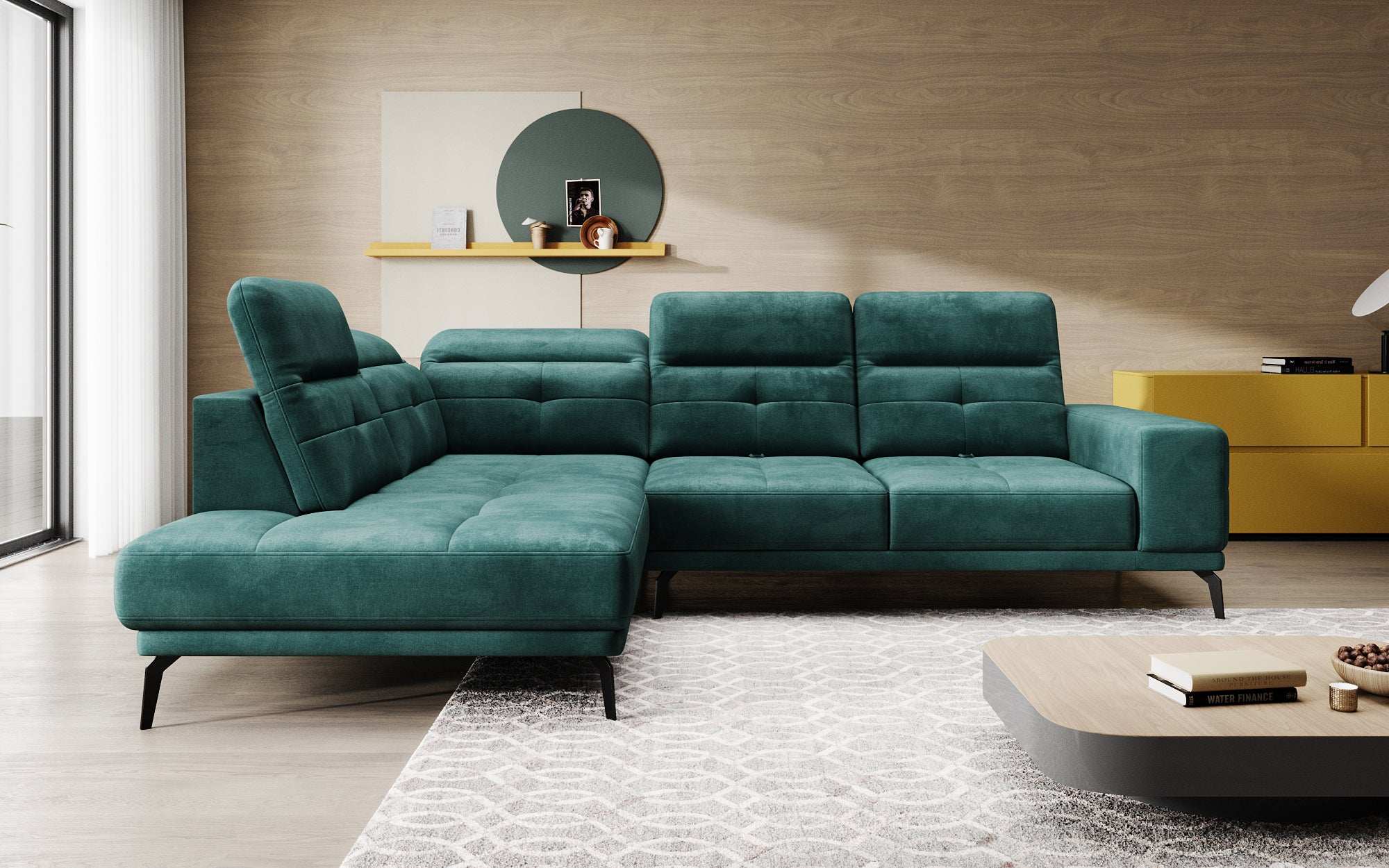 Designer Sofa Isabella mit verstellbarer Kopf- und Rückenlehne