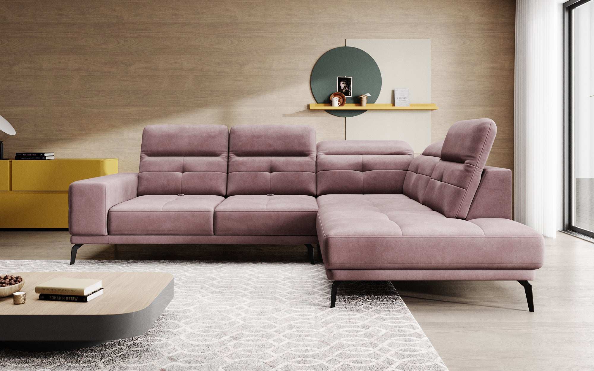 Designer Sofa Isabella mit verstellbarer Kopf- und Rückenlehne