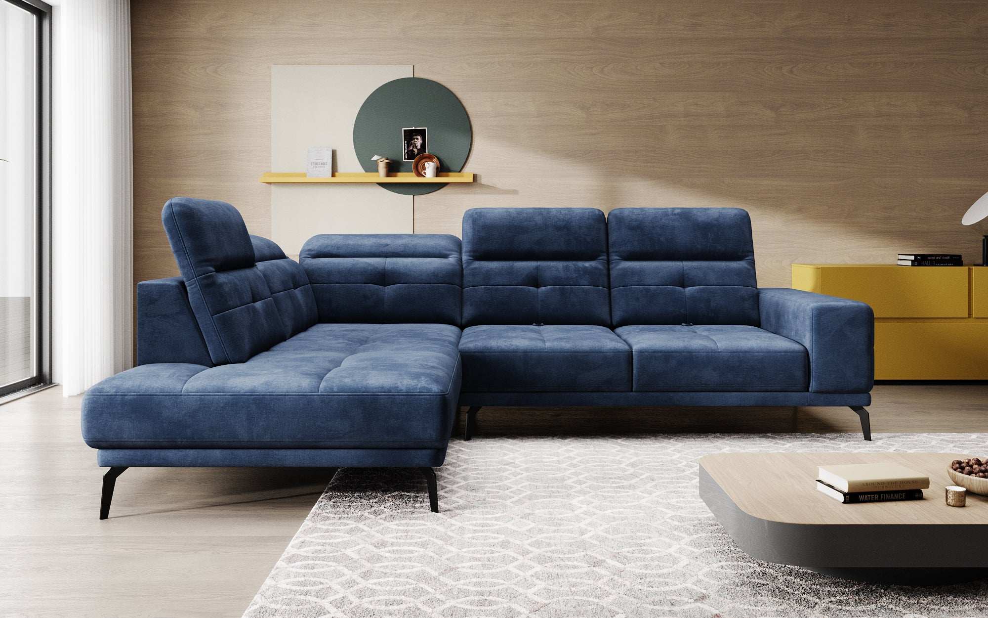 Designer Sofa Isabella mit verstellbarer Kopf- und Rückenlehne