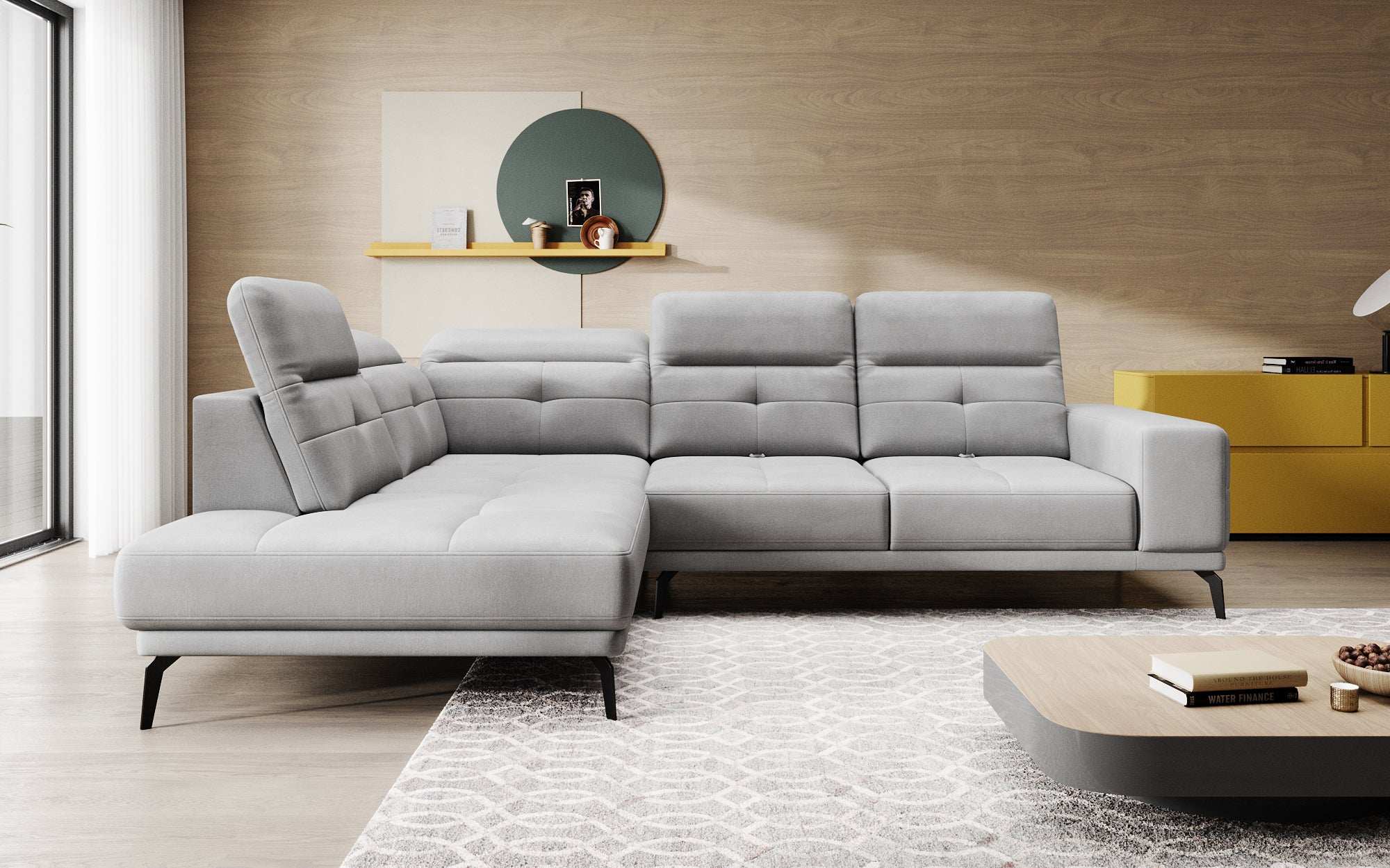 Designer Sofa Isabella mit verstellbarer Kopf- und Rückenlehne